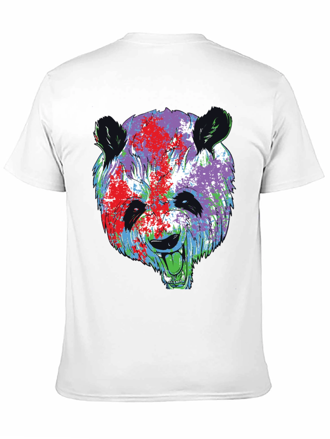 Pop Art Panda Graphic Tee - Black