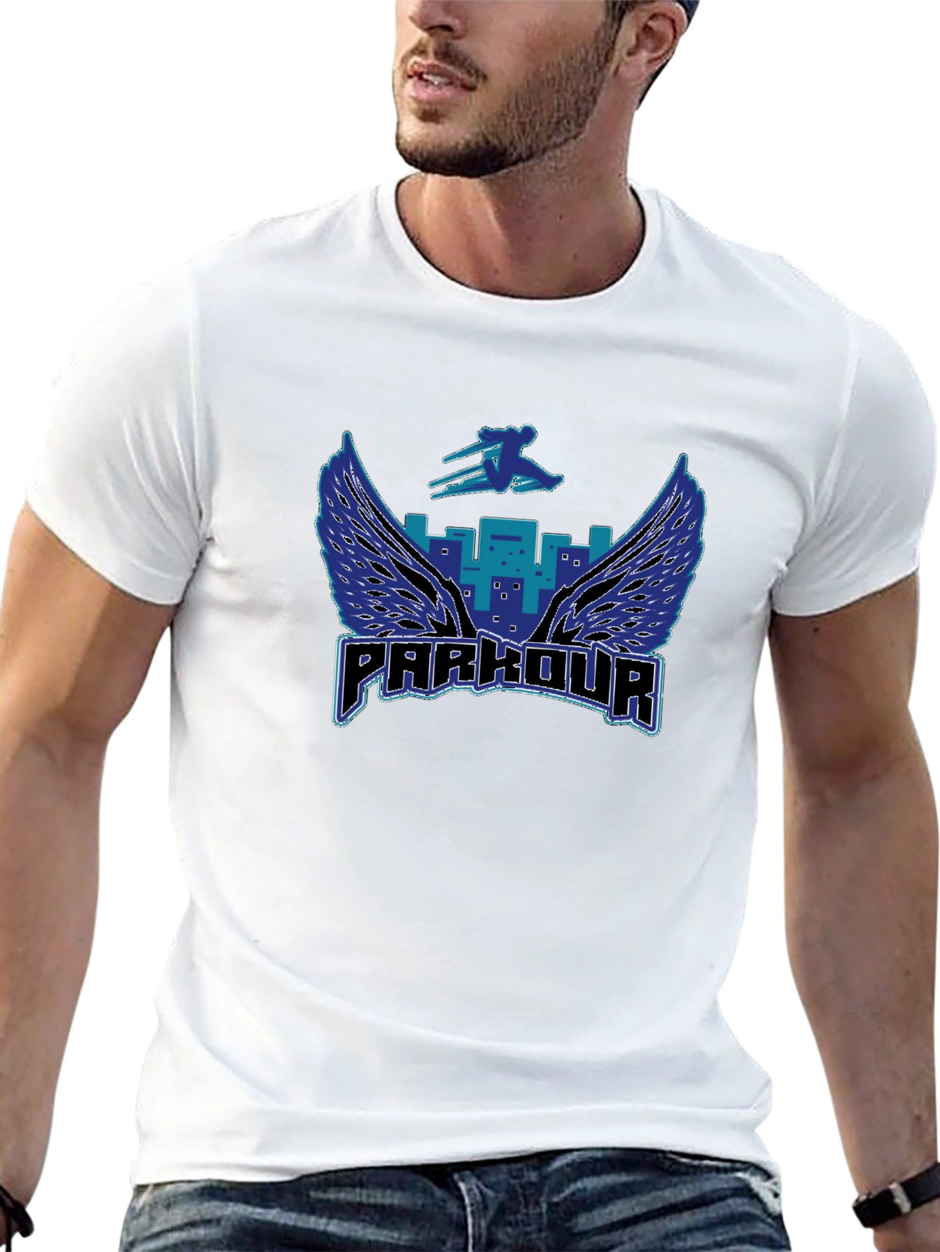 Parkour Wings Graphic Tee - Urban Style Shirt