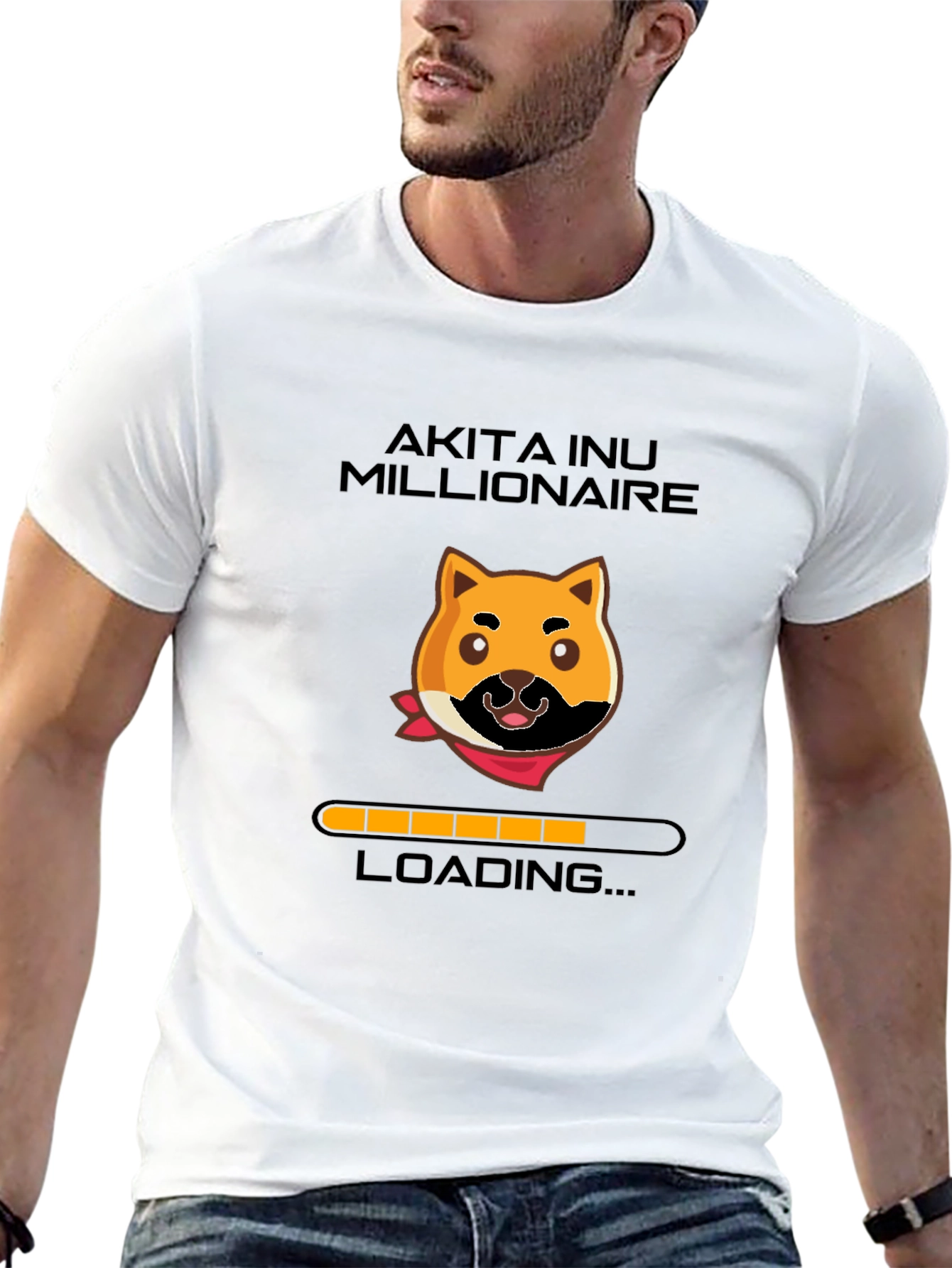 Akita Inu Millionaire Loading T-Shirt - Black