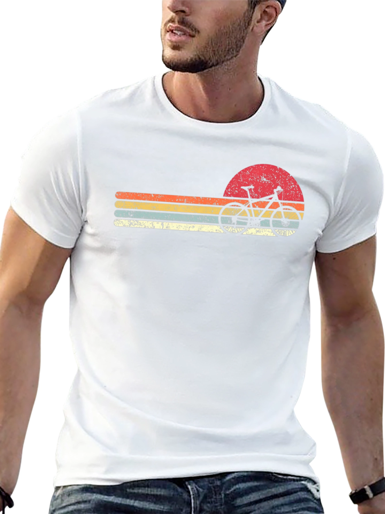 Retro Sunset Bicycle Graphic Tee