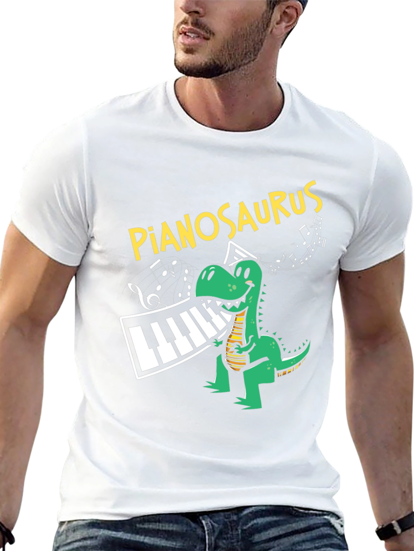 Pianosaurus T-Shirt - Musician Dinosaur Tee
