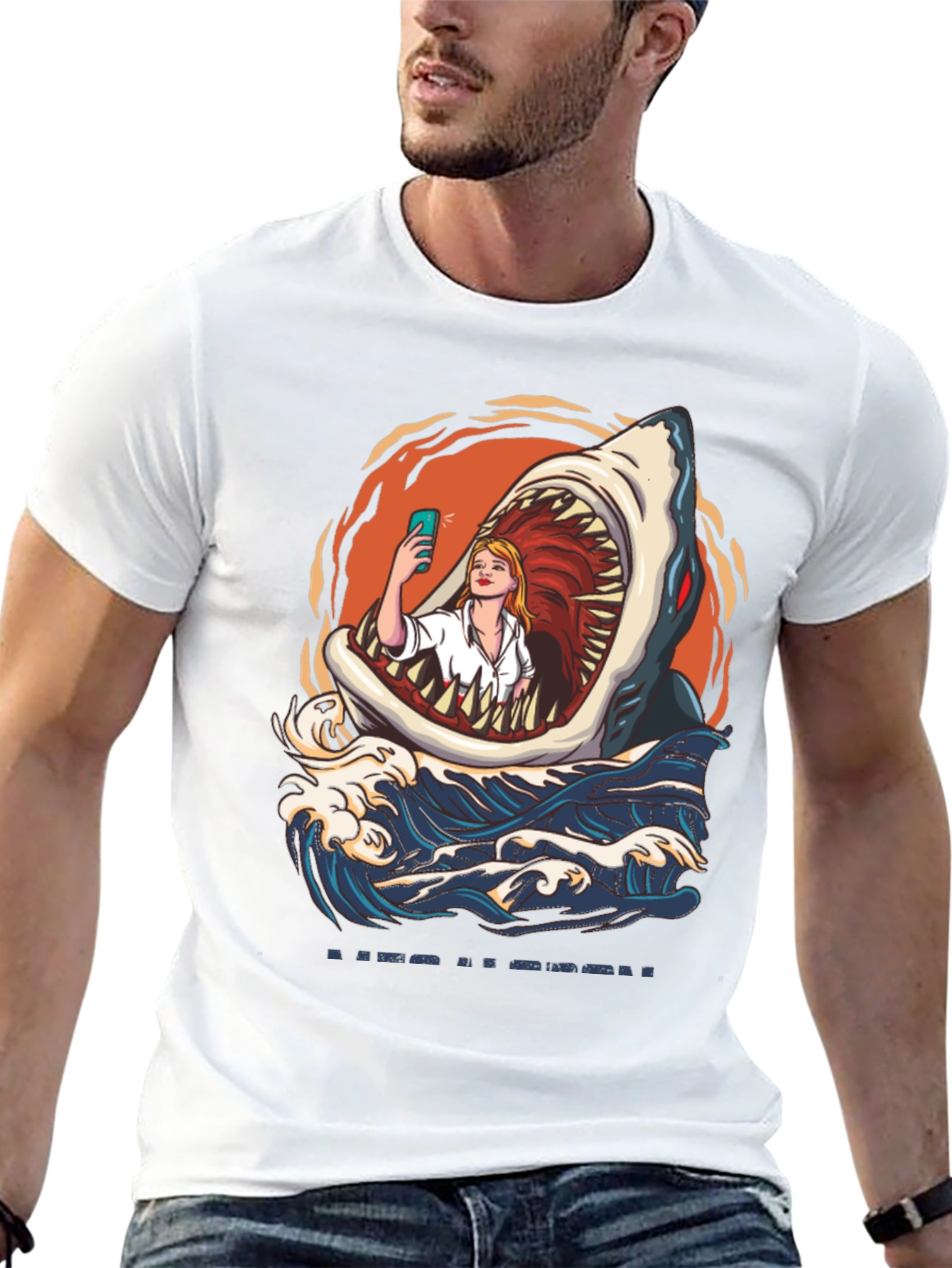 Shark Selfie Graphic Tee