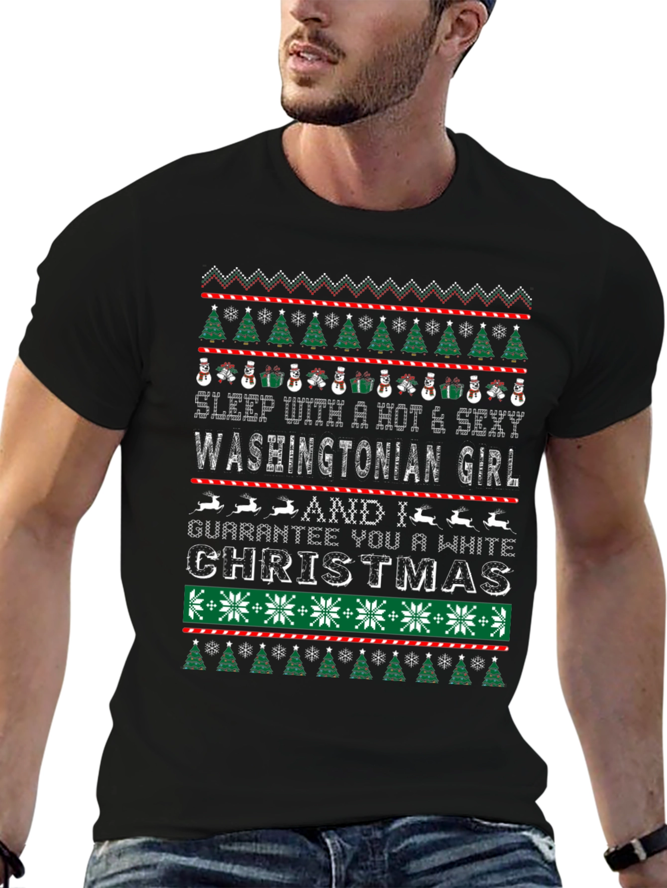 Washingtonian Girl Ugly Christmas T-Shirt