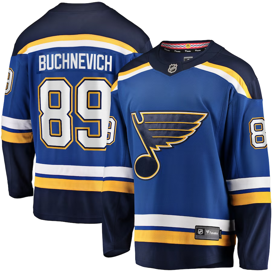 Men's St. Louis Blues Pavel Buchnevich #89 Blue Home Breakaway Player Jerseys