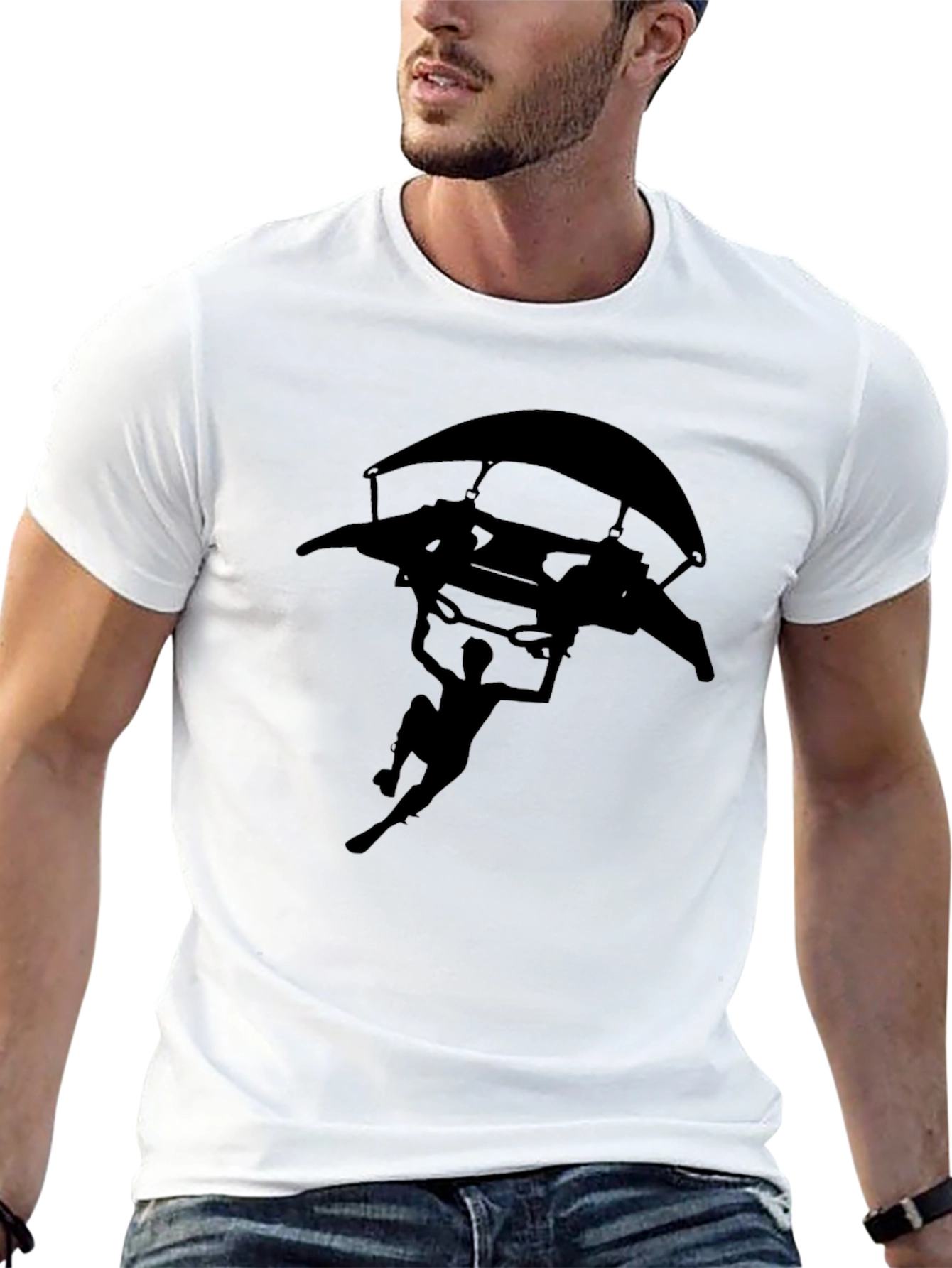 Black Silhouette Hang Glider T-Shirt