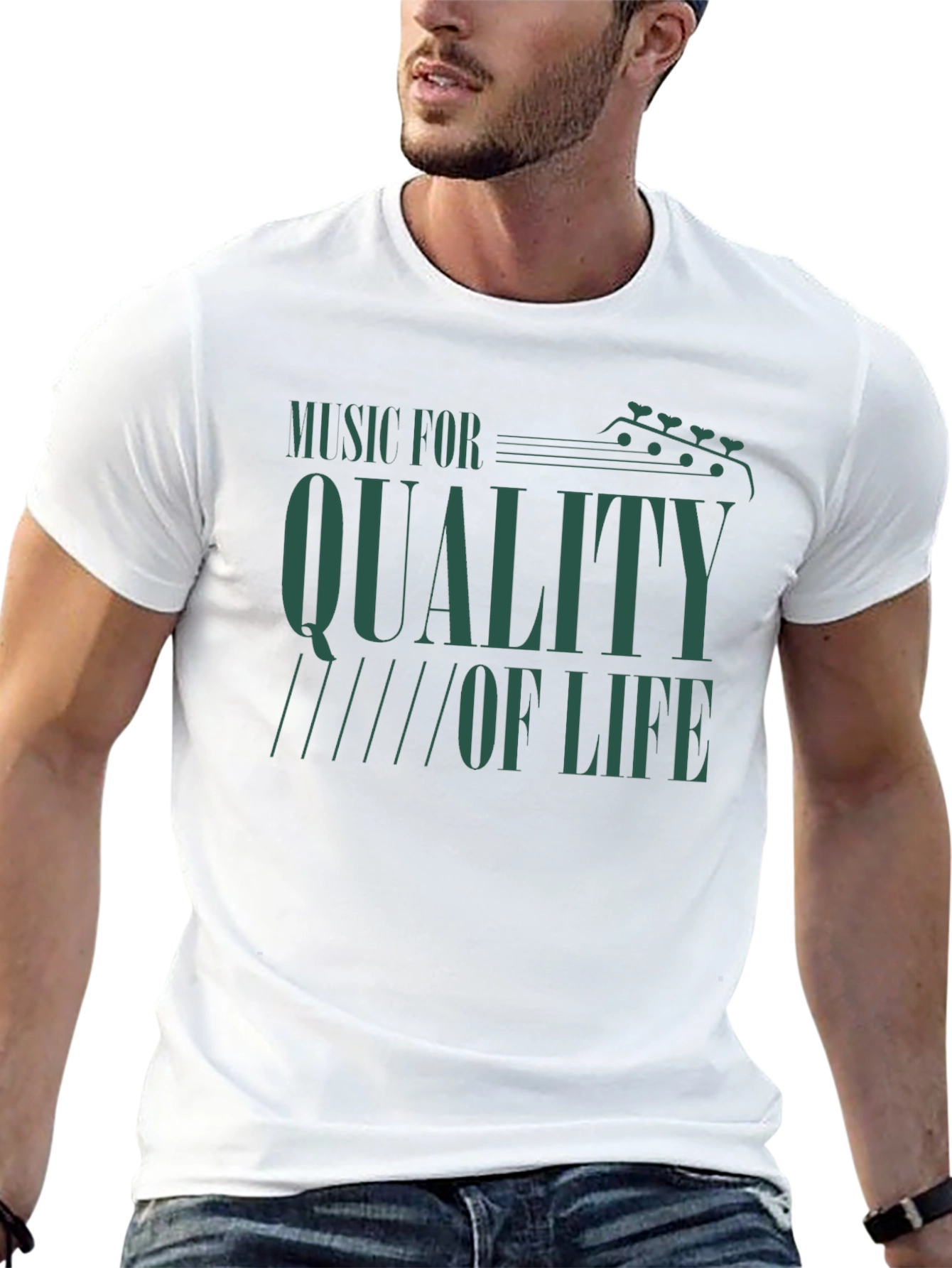 Music For Quality of Life Black T-Shirt
