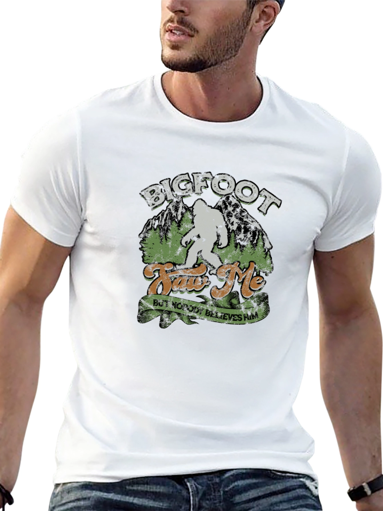 Bigfoot Saw Me T-Shirt - Novelty Graphic Tee