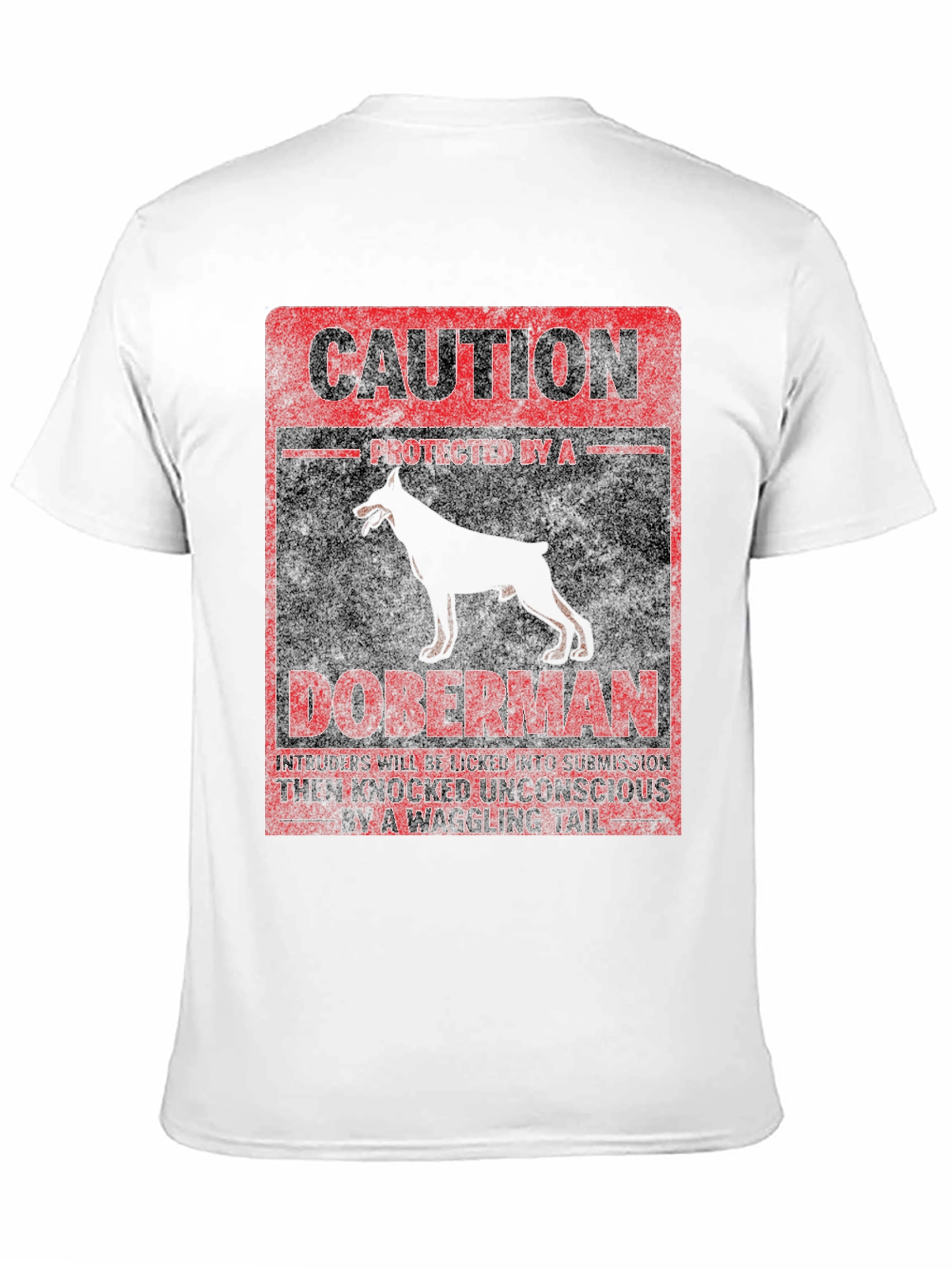 Caution Doberman Protected T-Shirt