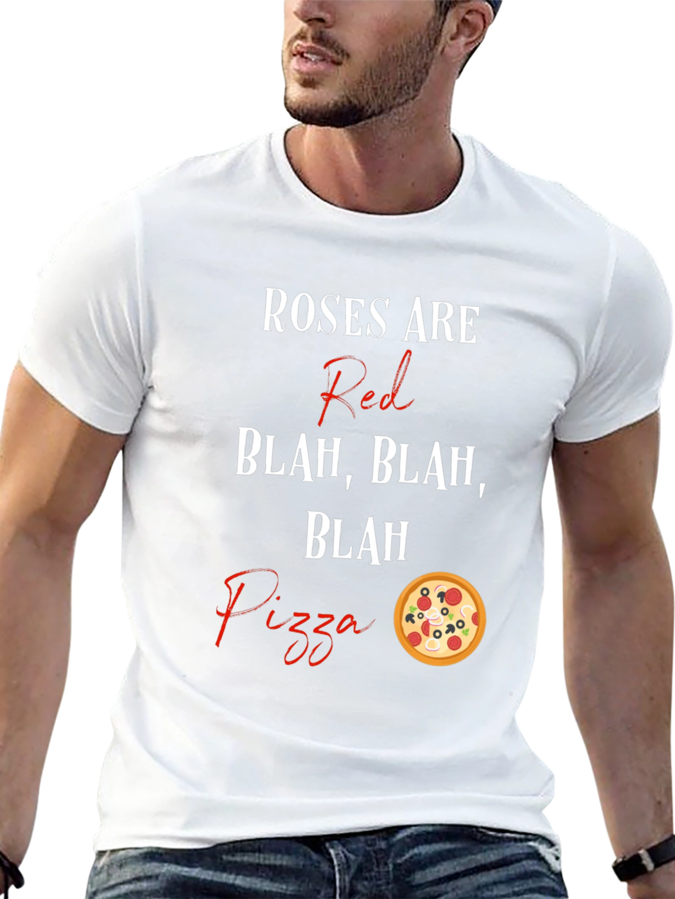 Roses Are Red Pizza T-Shirt Funny Foodie Tee