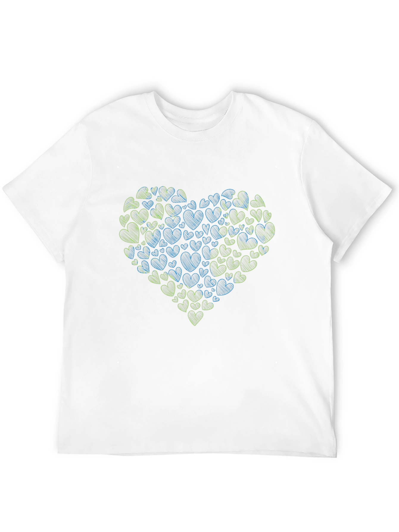 Heart Scribble Graphic Tee - Black