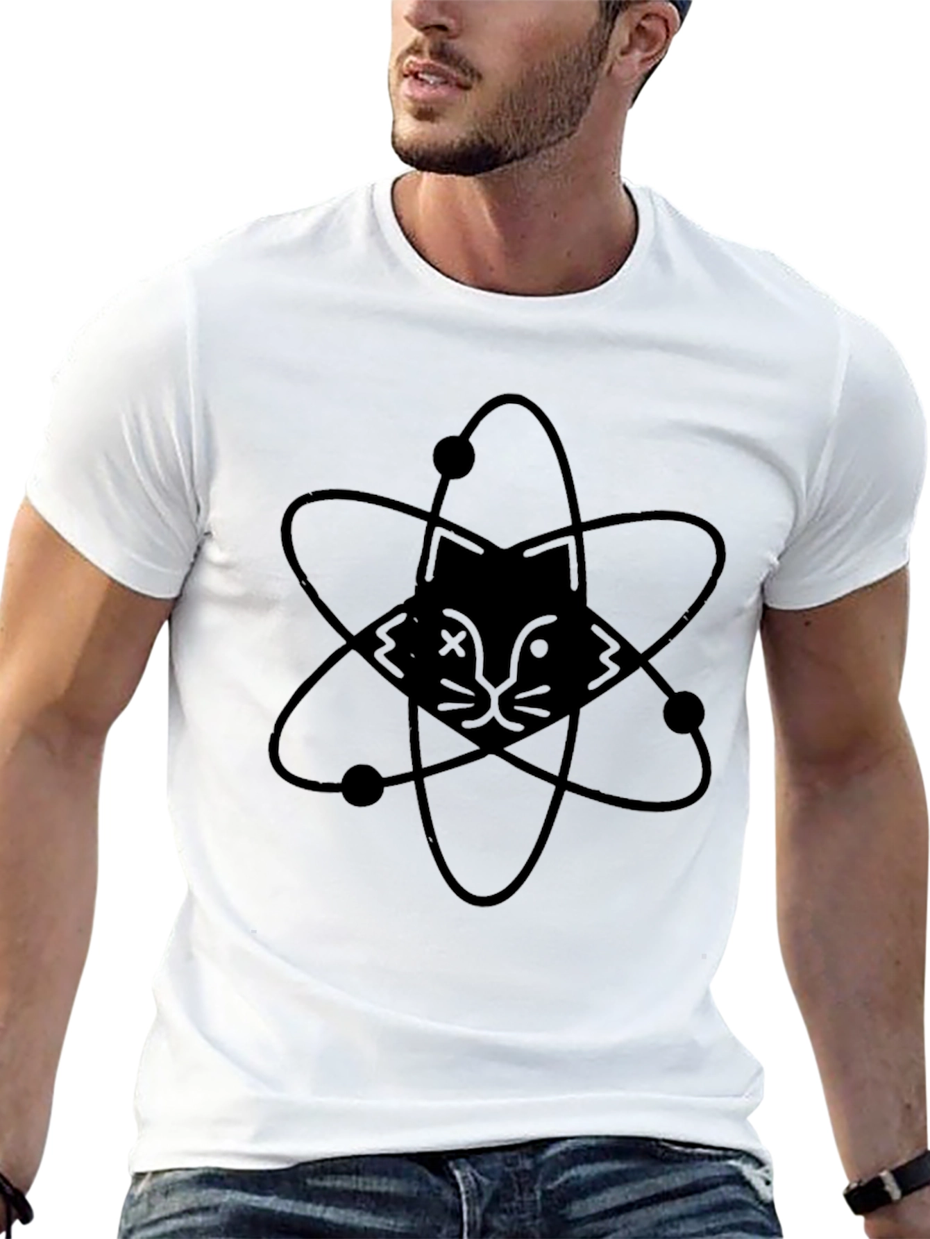 Atomic Cat Graphic Tee - Black