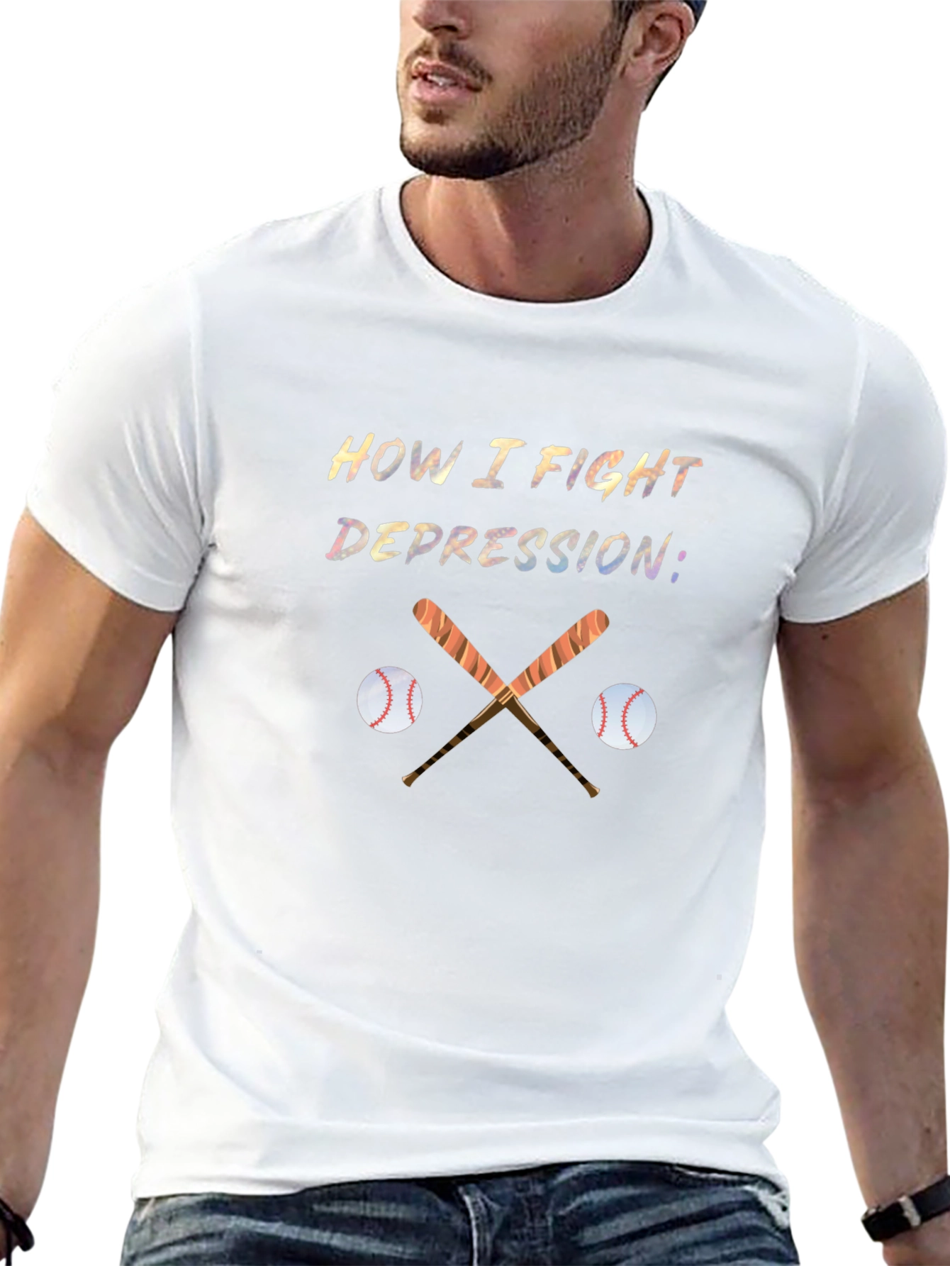 Baseball Depression Fighter T-Shirt