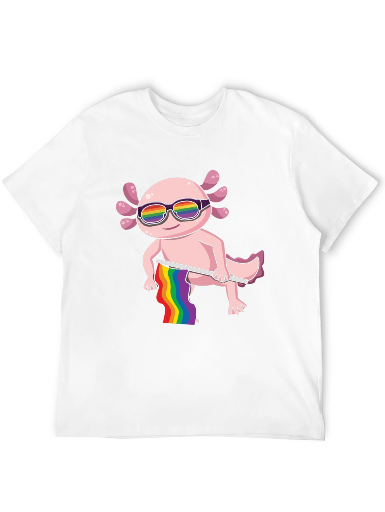 Axolotl Pride T-Shirt - LGBTQ+ Rainbow Design