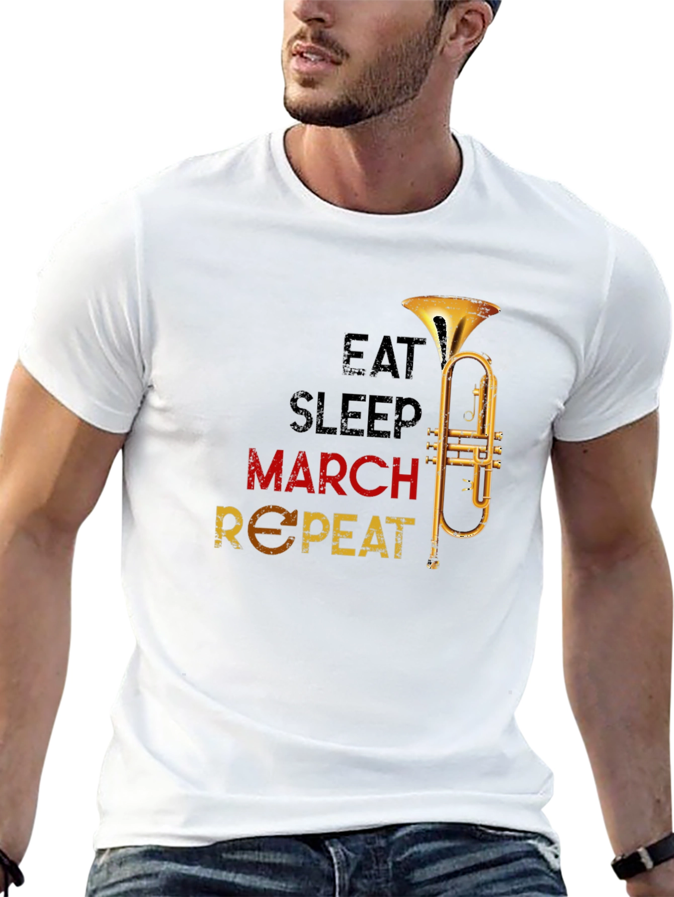 Eat Sleep March Repeat Trumpet T-Shirt
