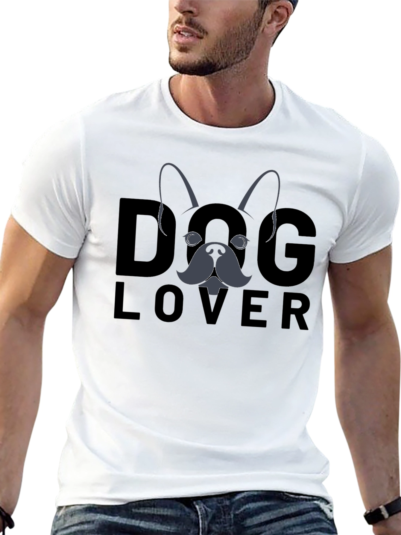 Dog Lover Graphic T-Shirt - Black