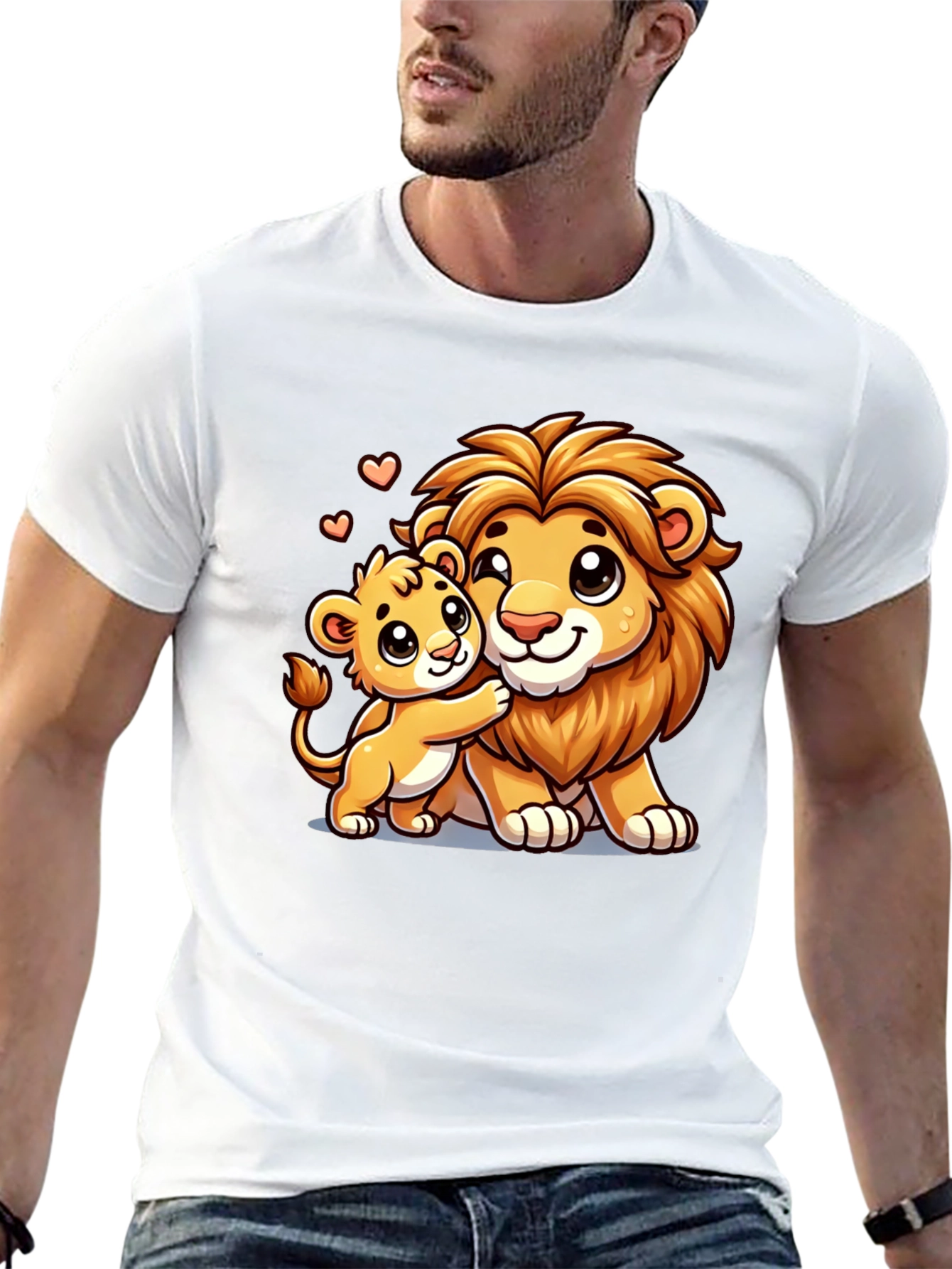 Lion Family Love Black T-Shirt