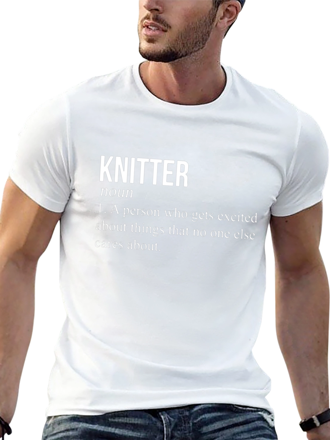 Knitter Definition Black T-Shirt - Funny Knitting Tee