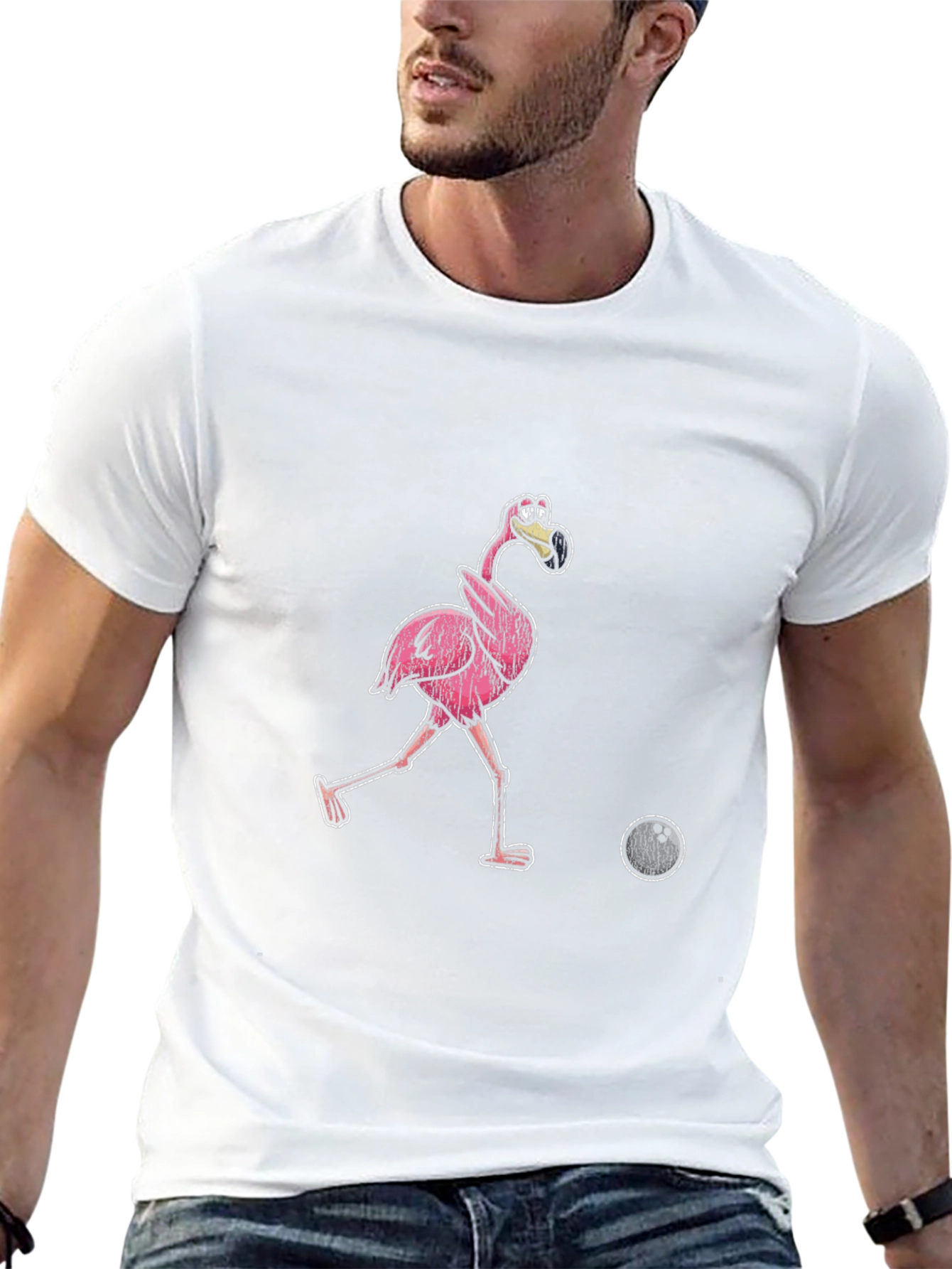 Flamingo Bowling Strike T-Shirt