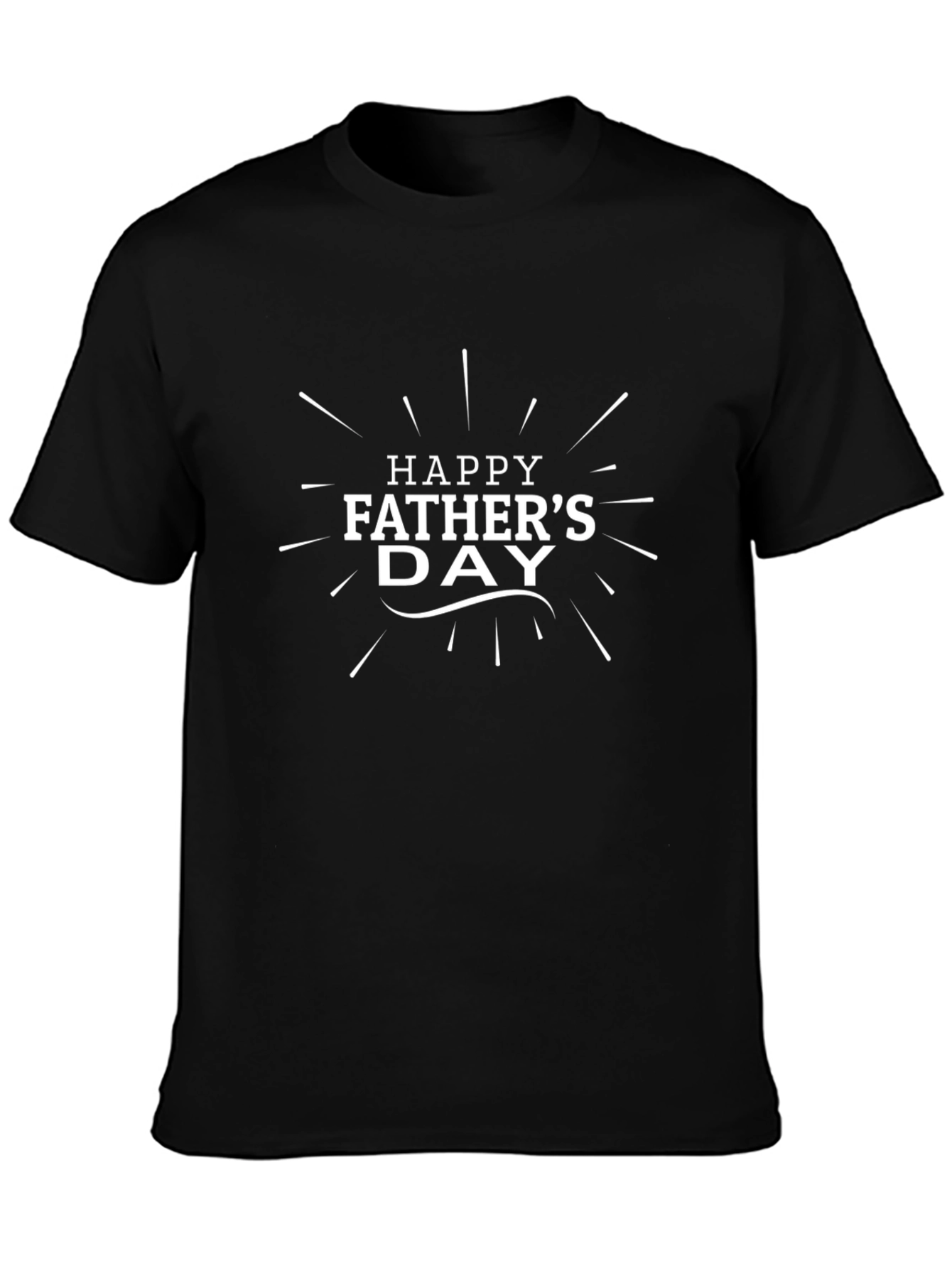 Happy Fathers Day Black Graphic T-Shirt