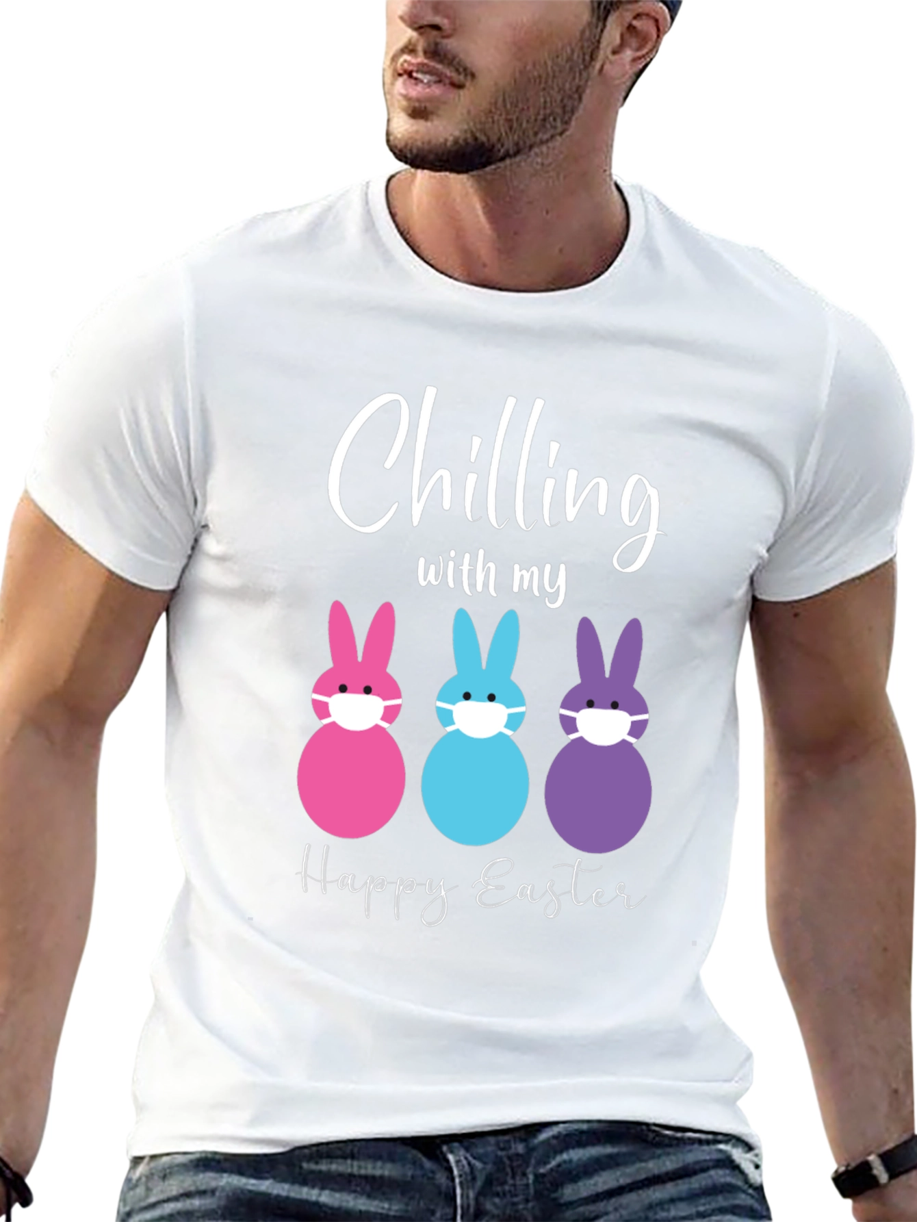 Chilling with my Happy Easter Bunny T-Shirt