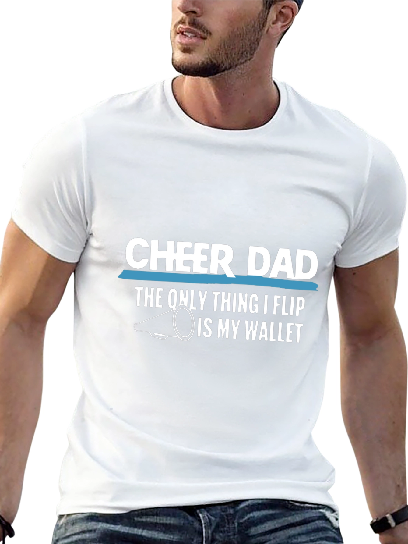 Cheer Dad T-Shirt - Funny Cheerleading Father Tee