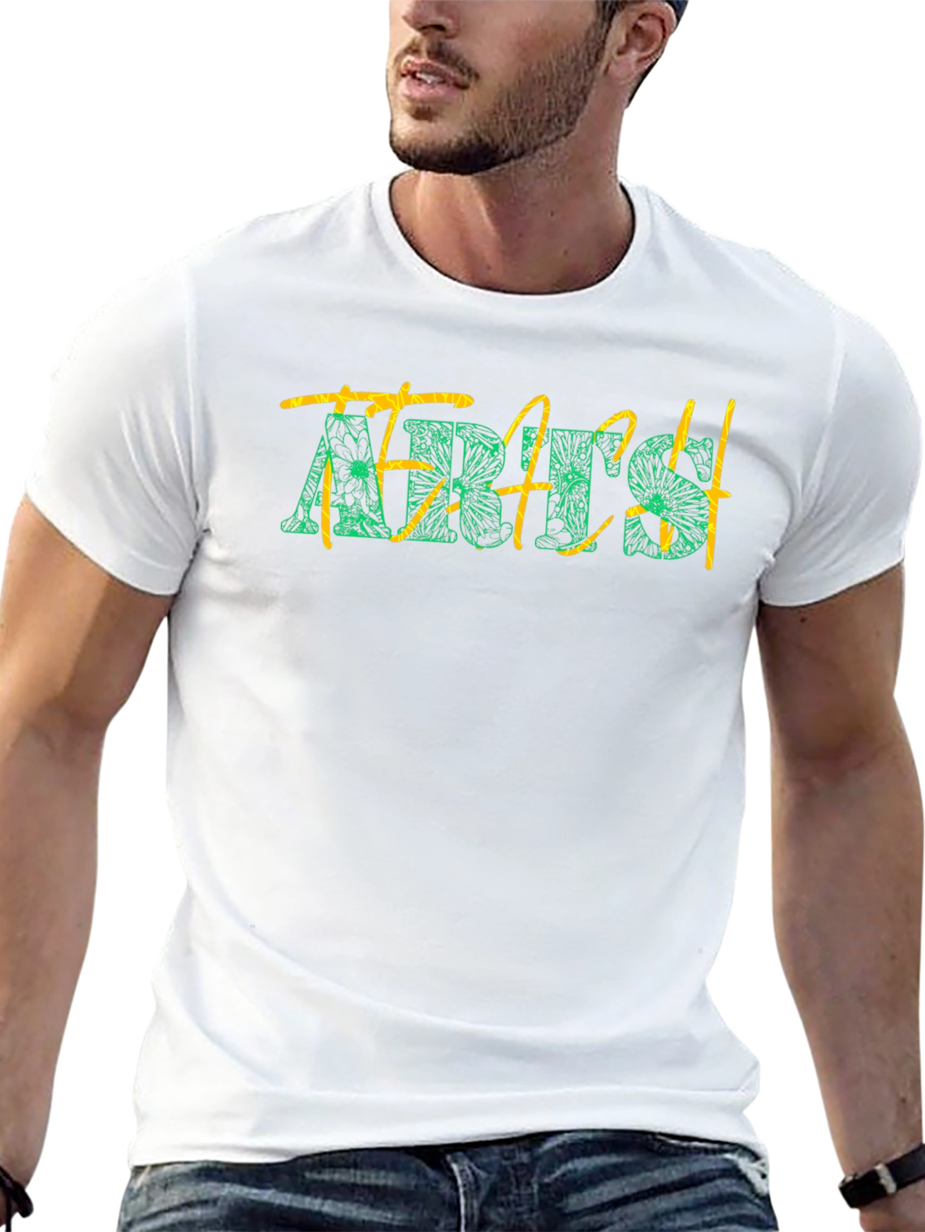 Floral Teach T-Shirt - Black