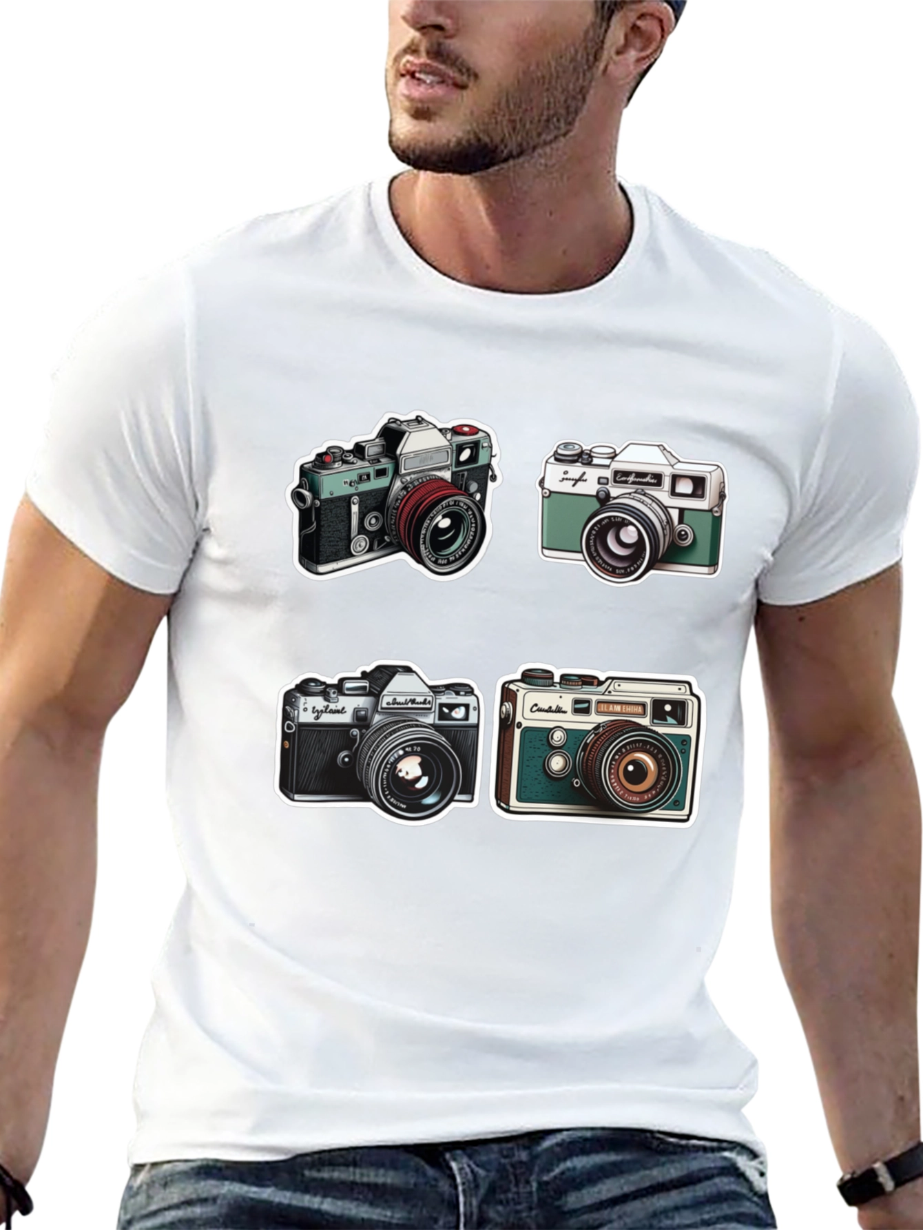 Retro Camera Print T-Shirt - Classic Style