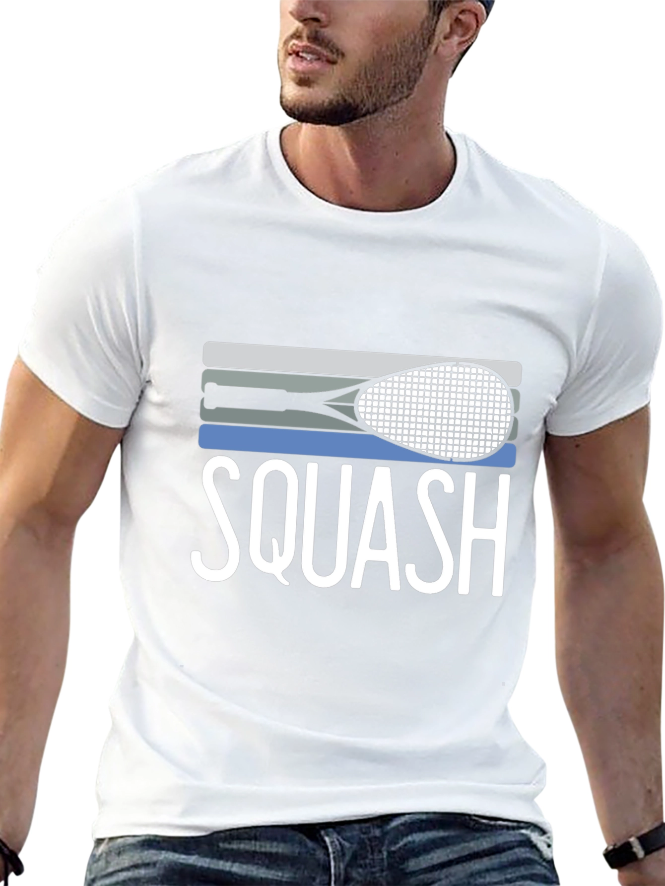 Squash Retro Racket Graphic T-Shirt