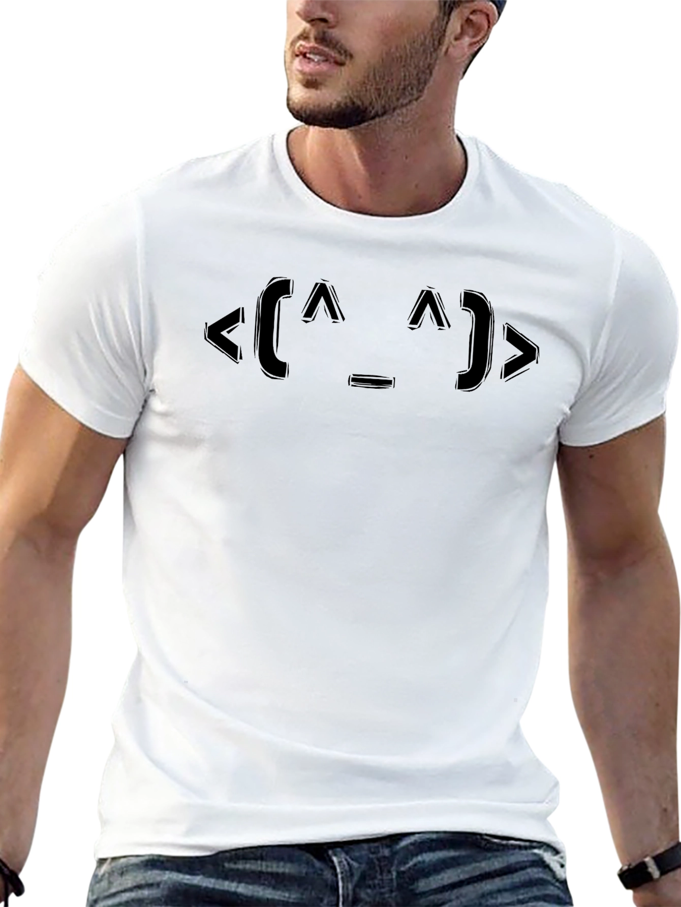Funny Kaomoji Face T-Shirt - Black Graphic Tee