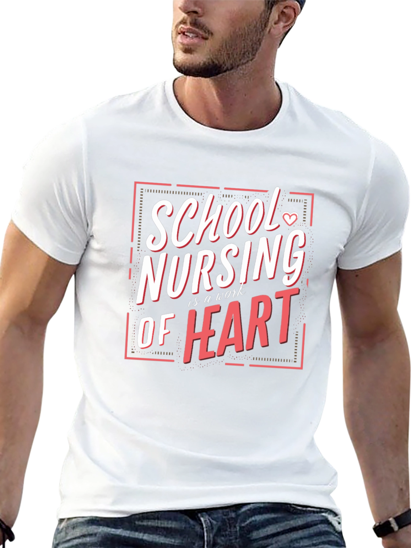 School Nursing Heart T-Shirt