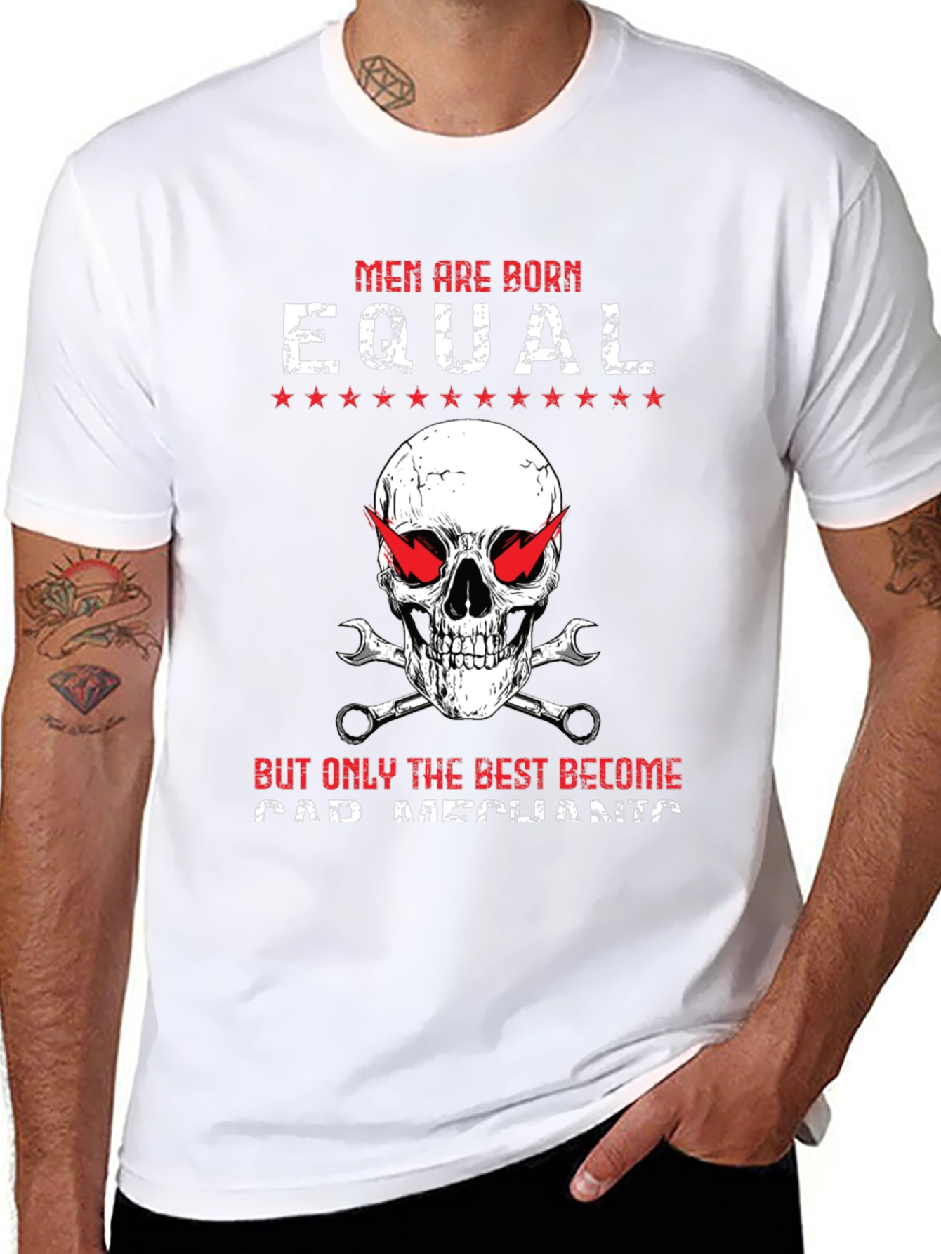 Car Mechanic Skull T-Shirt
