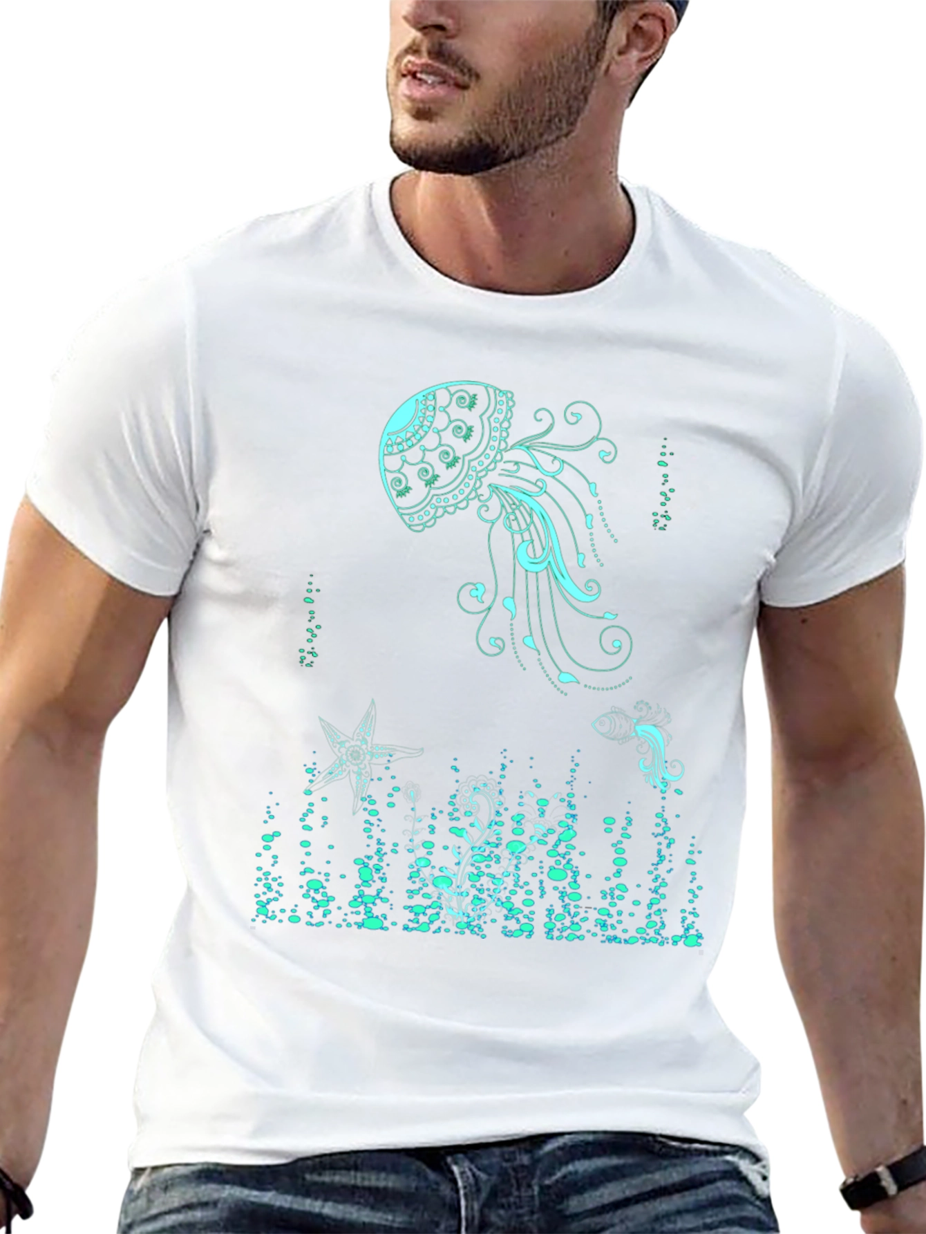 Jellyfish Graphic T-Shirt - Black
