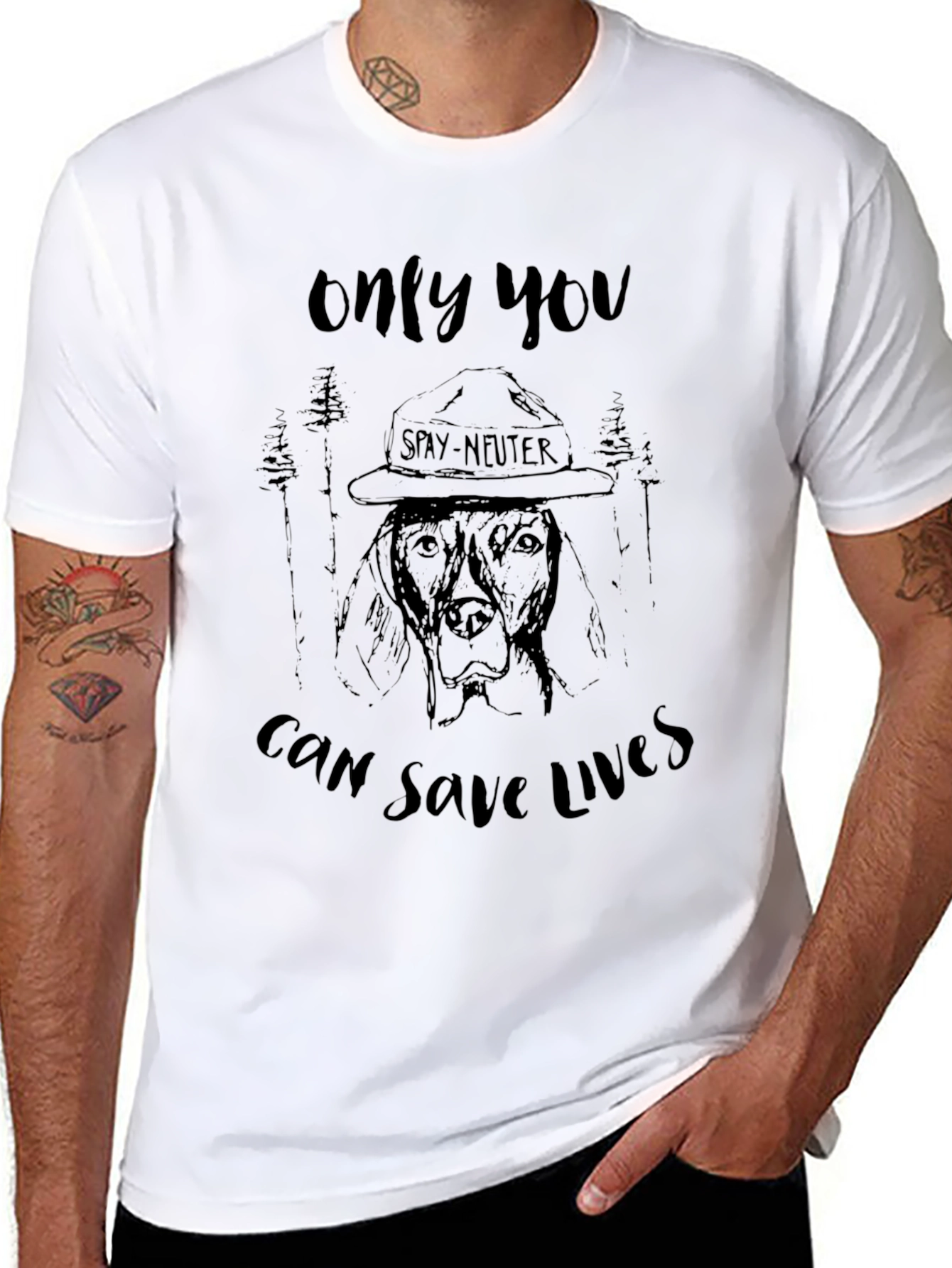 Spay/Neuter Dog Graphic Tee - Save Lives T-Shirt