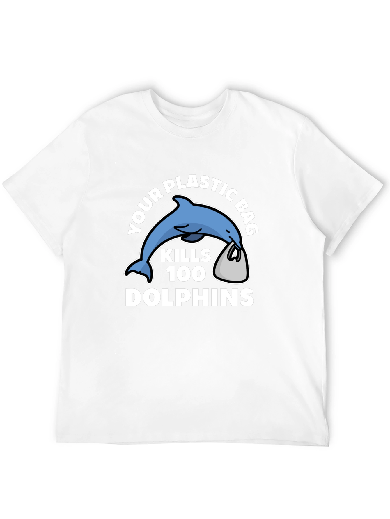 Dolphin Plastic Bag T-Shirt - Environmental Awareness Tee