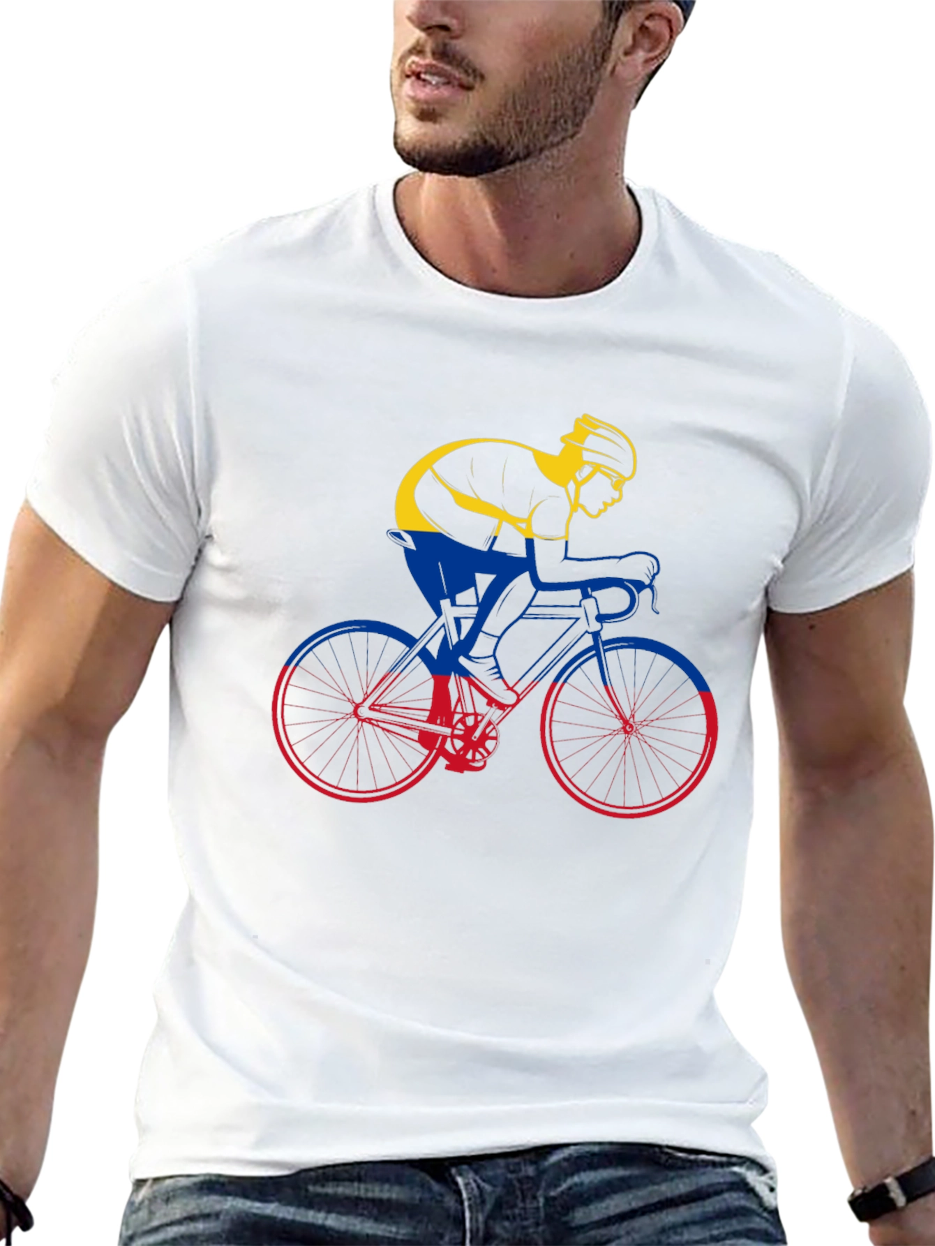 Colombia Cycling T-Shirt - Mens Black Tee