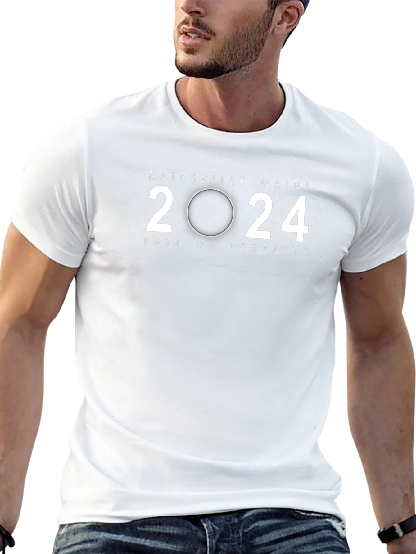Batesville Maine 2024 Path of Totality Black T-Shirt
