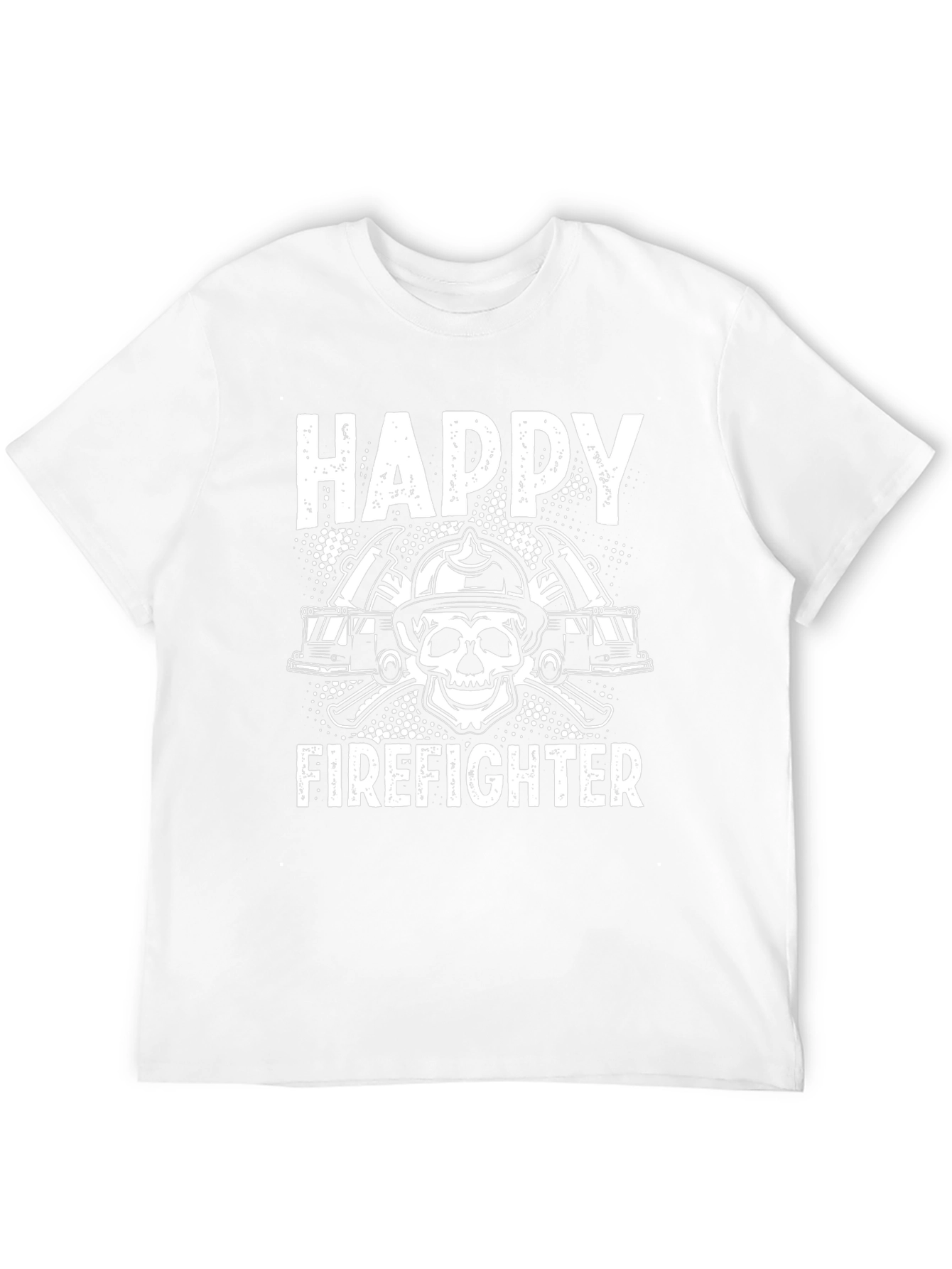Happy Firefighter T-Shirt - Skull & Axes