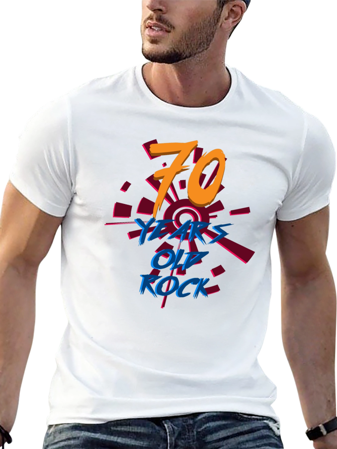 70 Years Old Rock T-Shirt Birthday Tee
