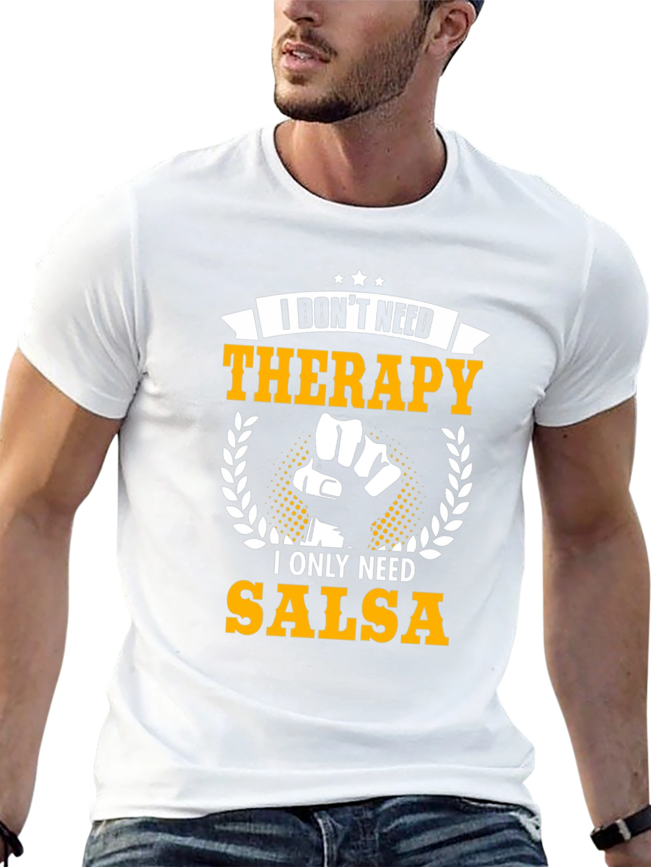 Salsa Therapy Graphic Tee - Black Cotton T-Shirt