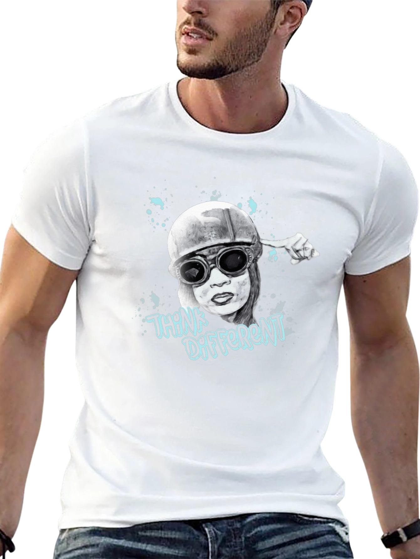 Think Different Pilot Graphic Tee - Black