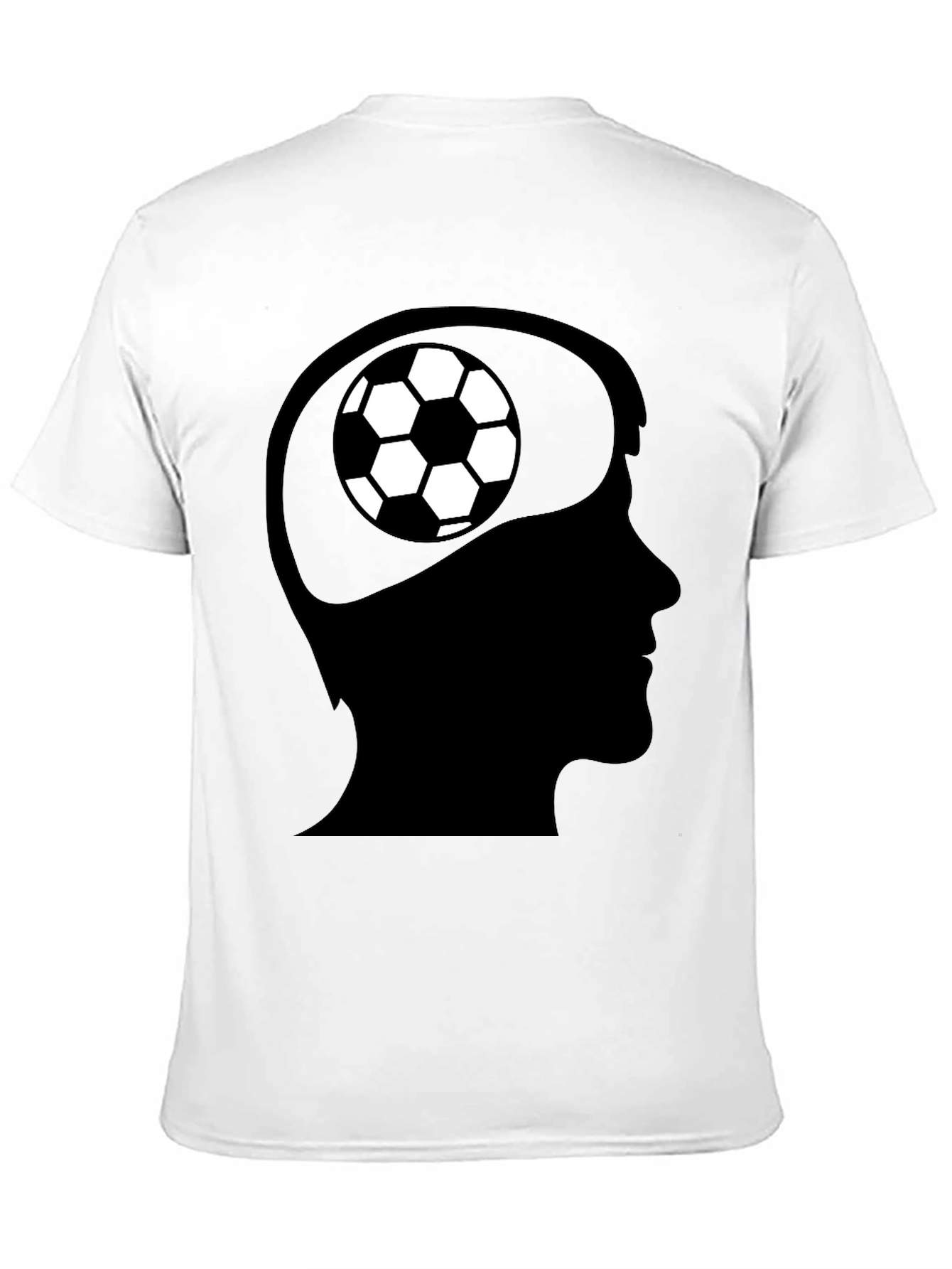 Soccer Brain T-Shirt - Black Graphic Tee