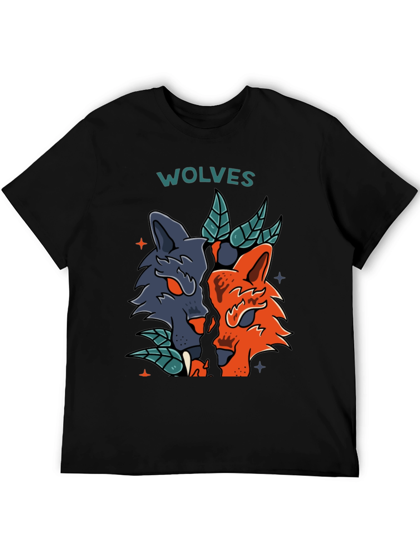 Two Wolves Graphic Tee - Cool & Unique Design