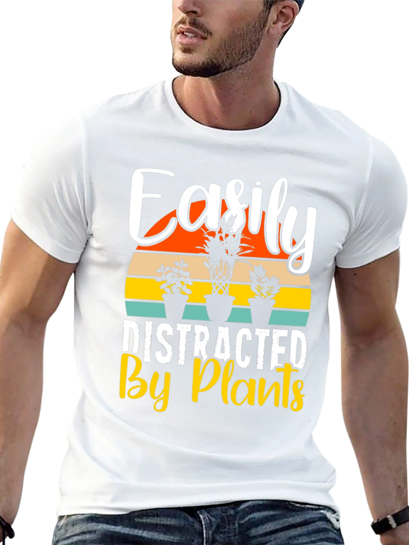 Easily Distracted By Plants Graphic T-Shirt