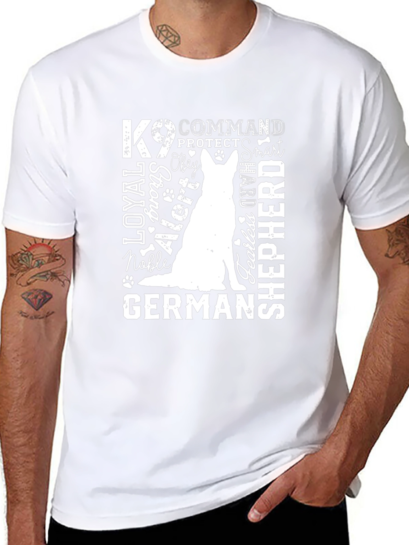 K9 German Shepherd T-Shirt: Loyal Strong Fearless