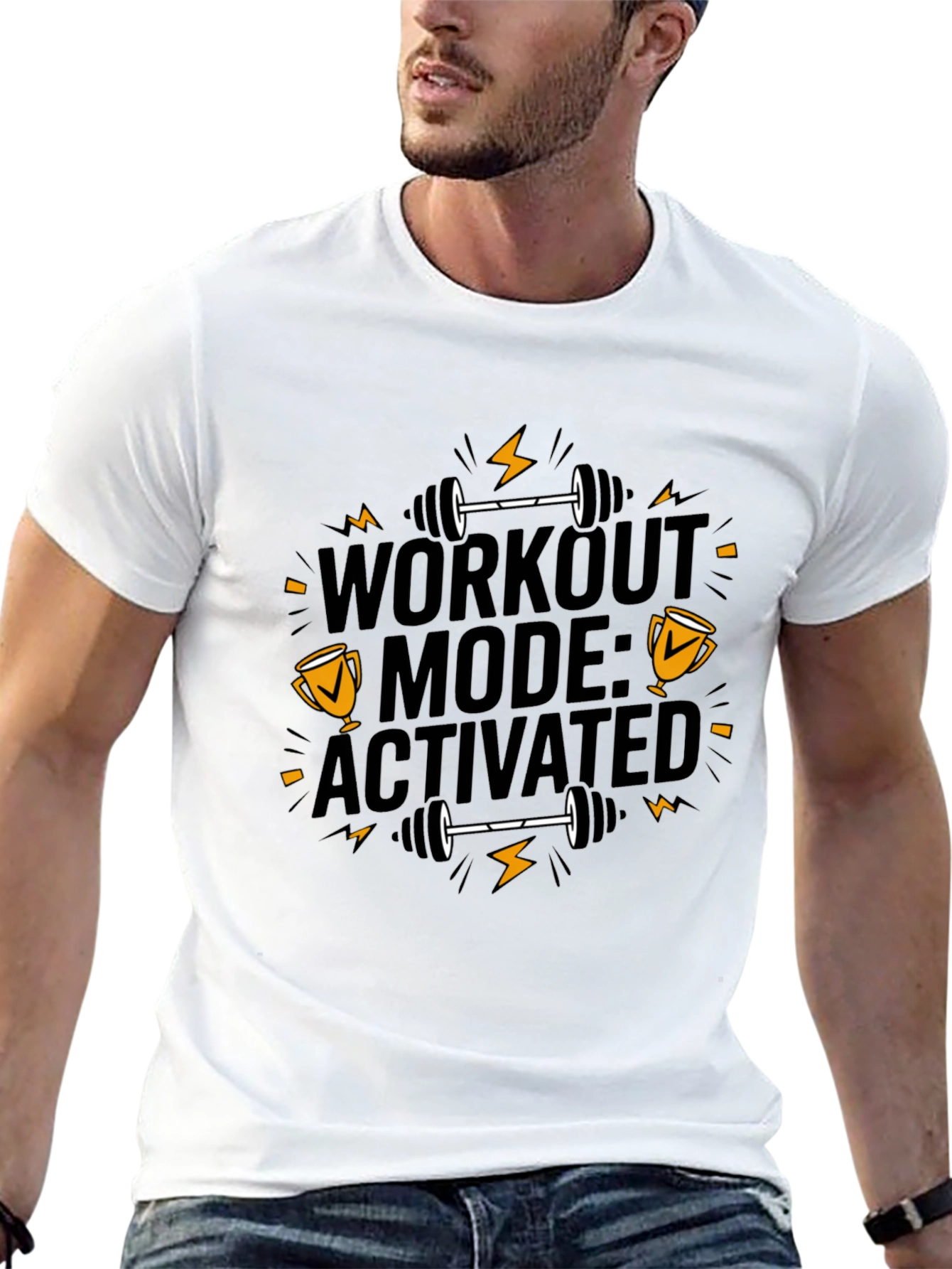 Workout Mode Activated Black T-Shirt