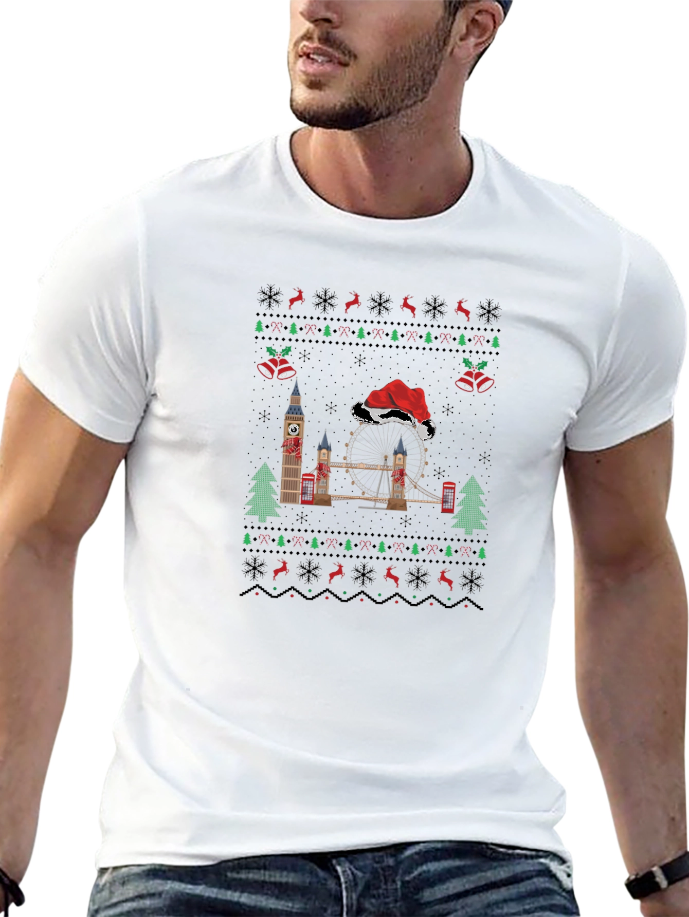 London Christmas Sweater T-Shirt