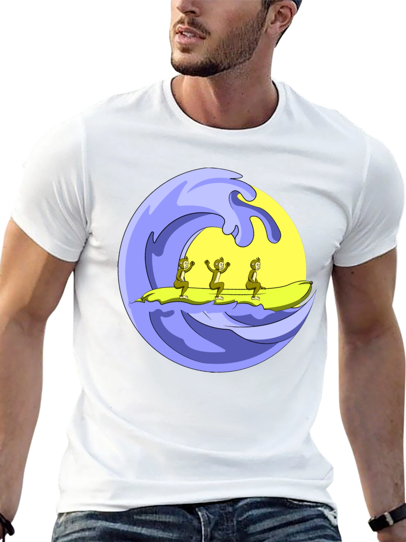 Monkey Banana Boat T-Shirt Funny Graphic Tee