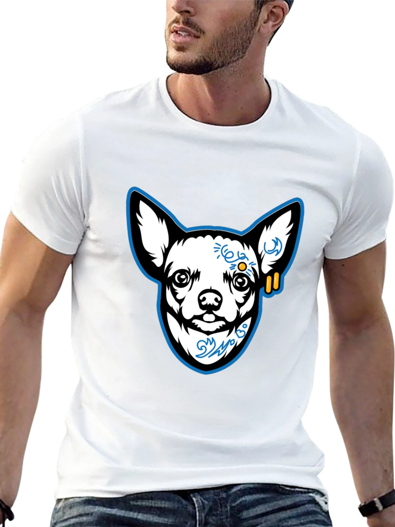 Cool Chihuahua Graphic Black T-Shirt
