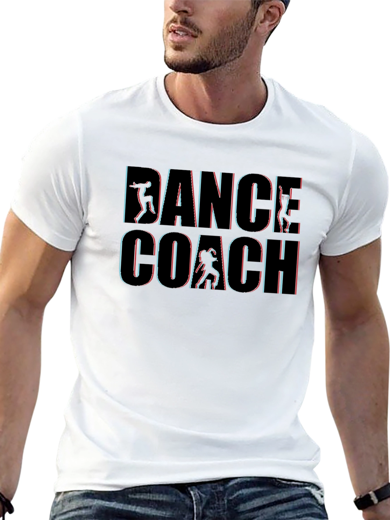Dance Coach Graphic Print Black T-Shirt