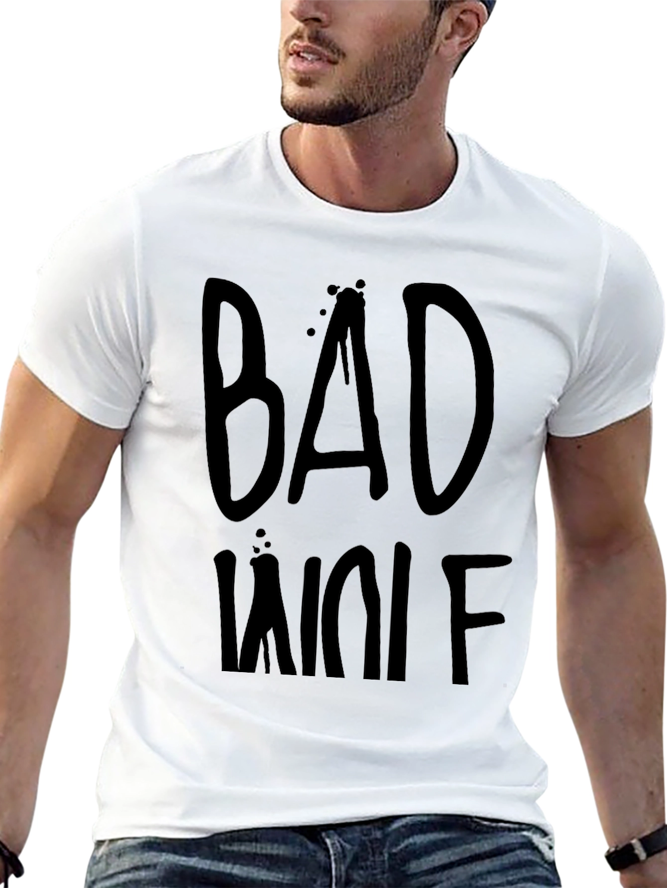 Bad Wolf Black Graphic T-Shirt